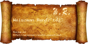 Weiszman Renátó névjegykártya